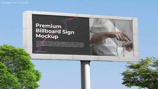 Mockup billboardu reklamowego na zewnątrz