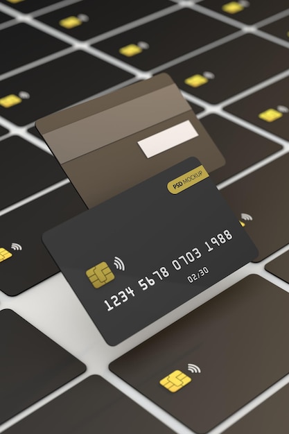 Mockup black credit card