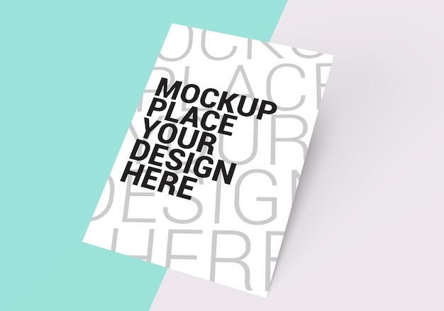mockup of blank paper render