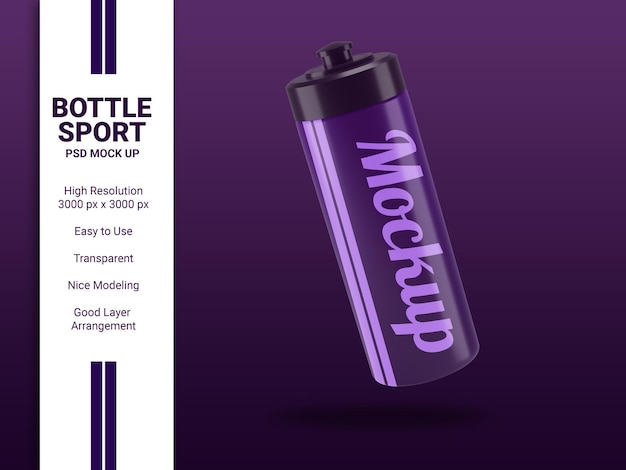 Mockup bottle sport