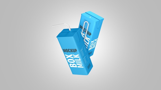 PSD mockup box melk met stro 002