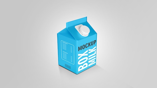 PSD mockup box mleko małe 001