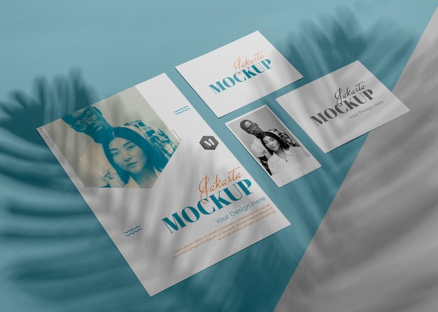 Mockup brochure schaduw overlay