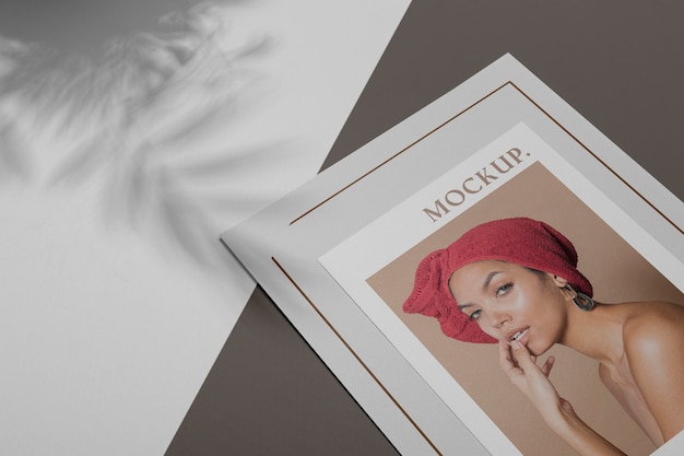 PSD mockup brochure shadow overlay