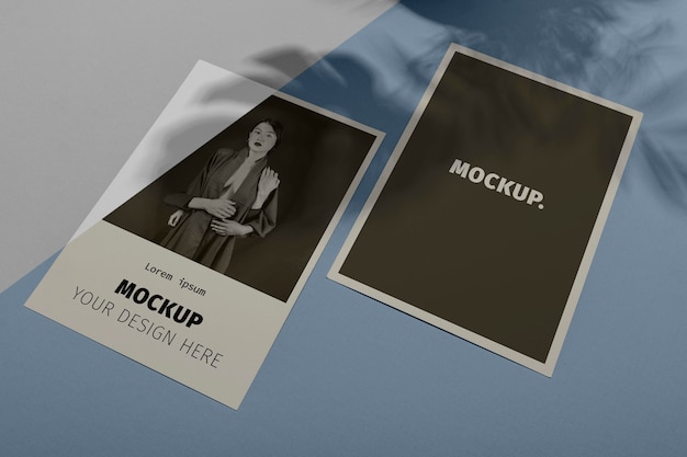 Mockup brochure shadow overlay