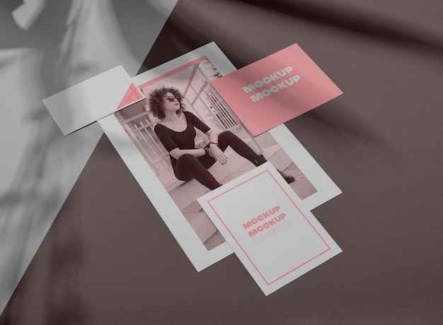 Mockup brochure shadow overlay