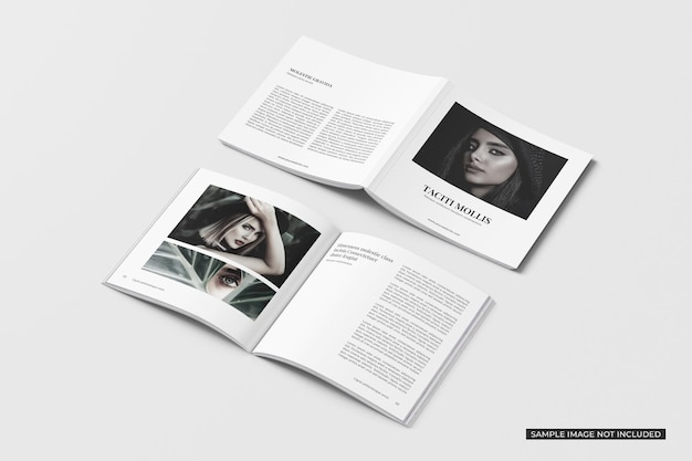 Mockup broszury magazynu Square