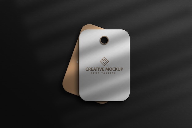 Mockup brown price sale tag mackup design