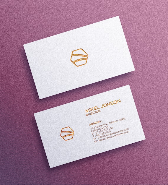 PSD mockup for business card and logo