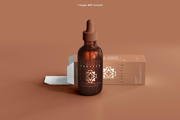 Mockup butelki Amber Glass Dropper