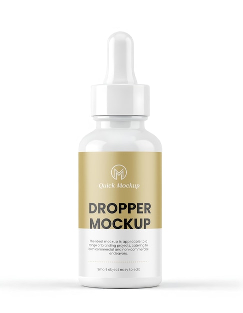 Mockup butelki kroplówki do produktów kosmetycznych i farmaceutycznych