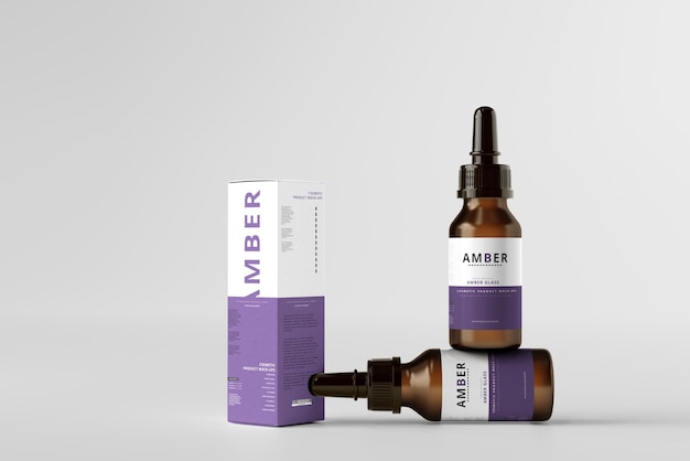 Mockup butelki kroplówki