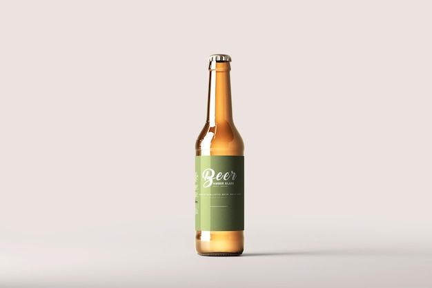Mockup butelki piwa
