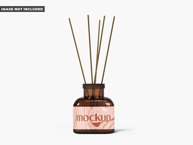 Mockup butelki szklanej z dyfuzorem