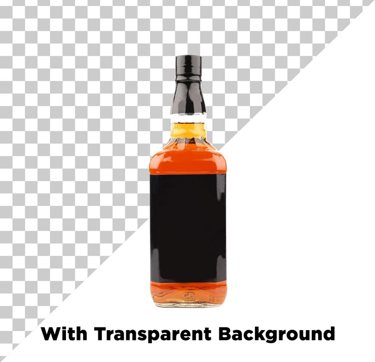 PSD mockup butelki whisky