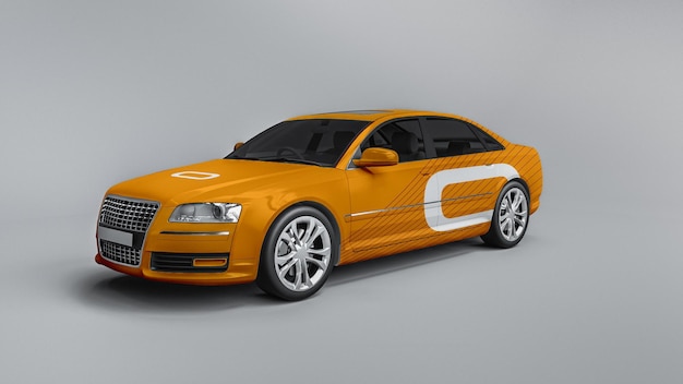 Mockup coche deportivo