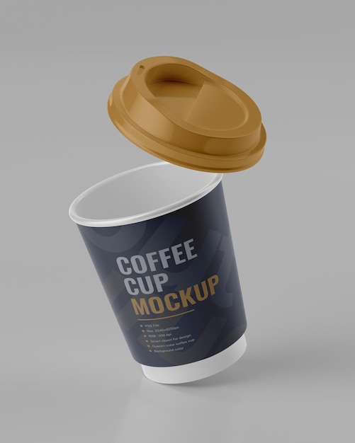 PSD mockup coffee cup for branding psd