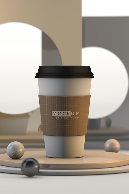 Mockup coffee cup a modern beverage concept