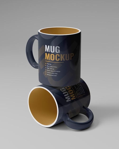 PSD mockup coffee mugs for branding psd