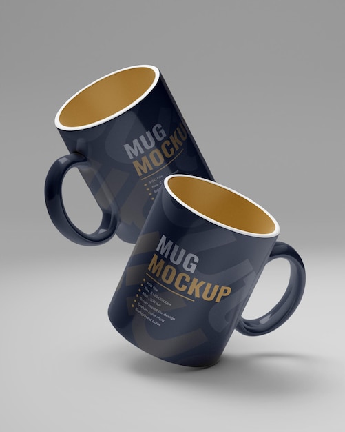 PSD mockup coffee mugs for branding psd