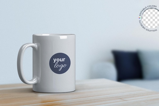 mockup coffee tea classic mug cup company branding logo presentation print design interior concept