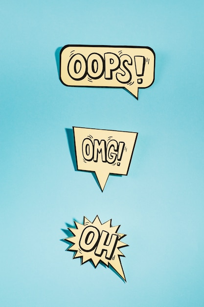 Mockup collection of speech bubbles