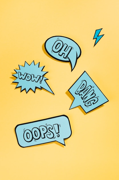 PSD mockup collection of speech bubbles