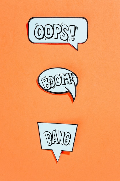 PSD mockup collection of speech bubbles