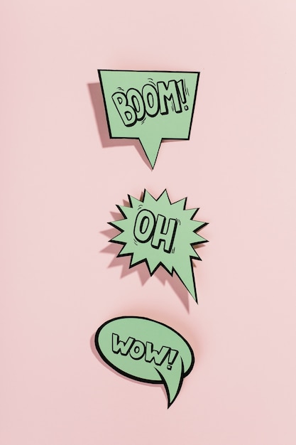 PSD mockup collection of speech bubbles