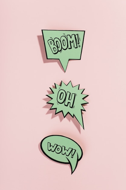 Mockup collection of speech bubbles