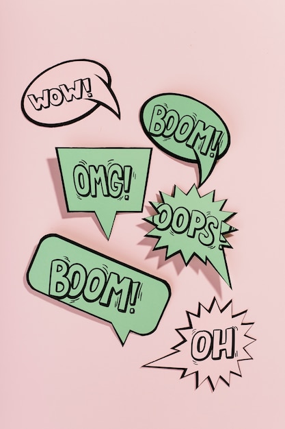 PSD mockup collection of speech bubbles