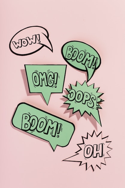 Mockup collection of speech bubbles