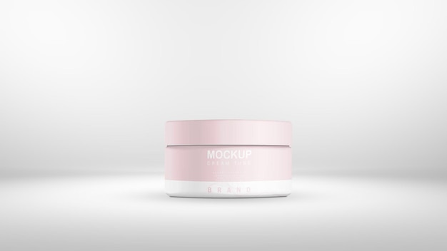 PSD mockup barattolo di imballaggio cosmetico psd