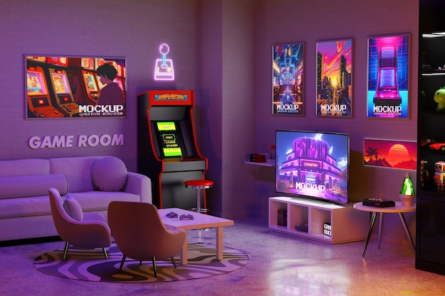 Mockup-design for gamer-rom