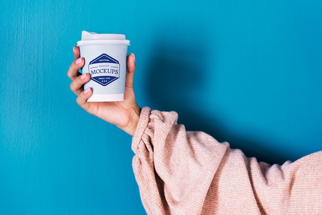 PSD mockup design space on a coffee cup