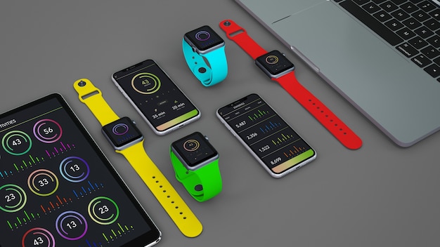 mockup of devices