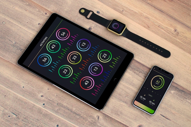 PSD mockup of different devices