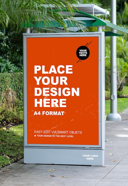 Premium PSD | Mockup of digital street display