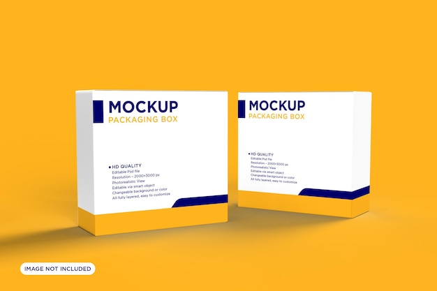 Mockup-doos verpakken