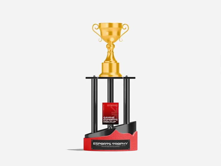 PSD mockup e-sportowego trofeum