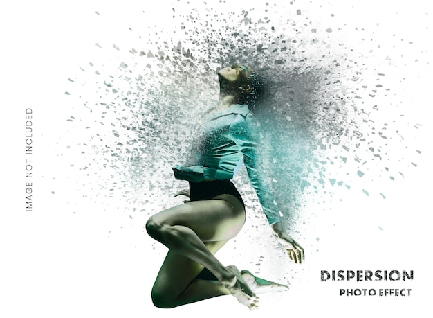 Mockup efektu fotograficznego rozproszenia PSD