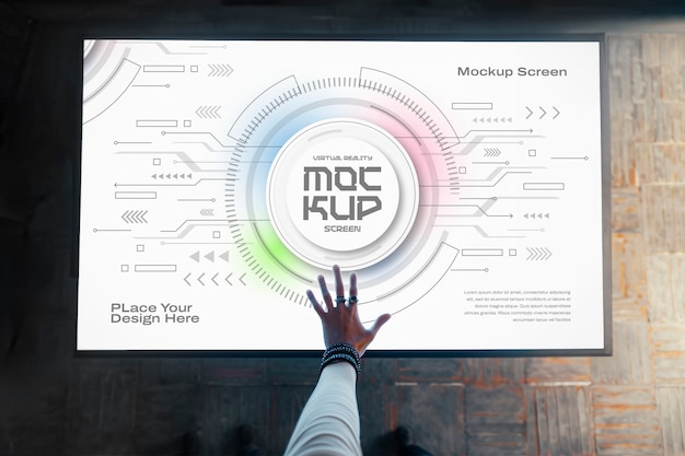 PSD mockup ekranów vr