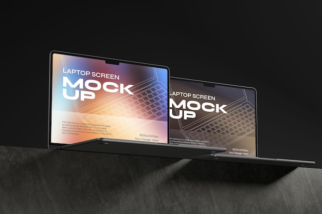 PSD mockup ekranu laptopa premium