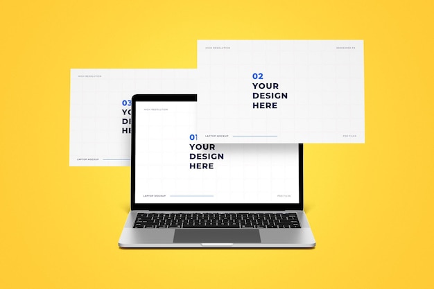 PSD mockup ekranu laptopa