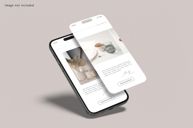 Mockup ekranu smartfona