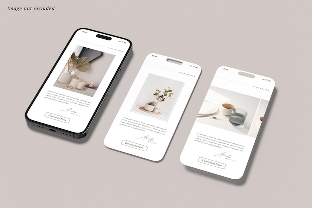 Mockup ekranu smartfona