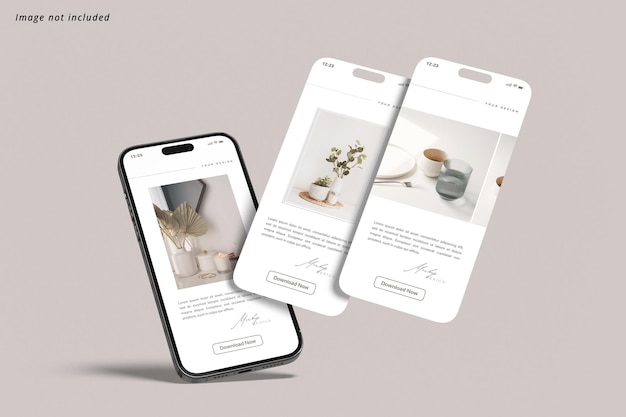 Mockup ekranu smartfona