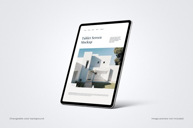 PSD mockup ekranu tabletu