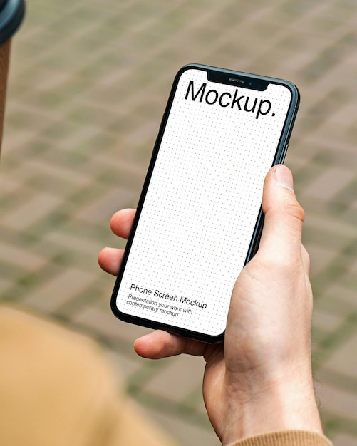 Mockup ekranu telefonu komórkowego