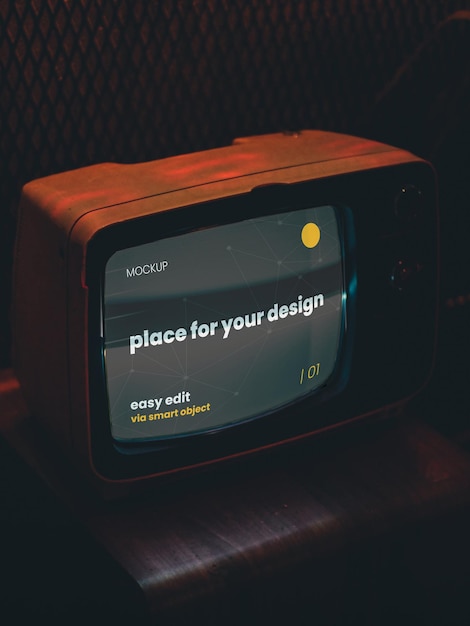 Mockup ekranu telewizyjnego z błędem